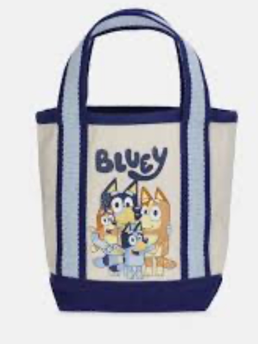 NWT Bluey Kids' 8" Cotton Canvas Mini Tote Bag